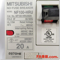 Japan (A)Unused,NF100-HRU 3P 20A Japan (A)Unused,MCCB 3 Poles,MITSUBISHI 