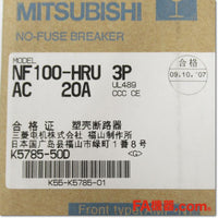 Japan (A)Unused,NF100-HRU 3P 20A ノーヒューズ遮断器,MCCB 3 Poles,MITSUBISHI