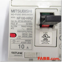 Japan (A)Unused,NF100-HRU 3P 10A ノーヒューズ遮断器,MCCB 3 Poles,MITSUBISHI
