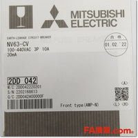 Japan (A)Unused,NV63-CV 3P 10A 30mA 漏電遮断器,Earth Leakage Breaker 3-Pole,MITSUBISHI 