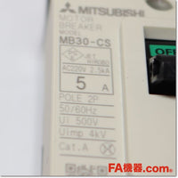 Japan (A)Unused,MB30-CS 2P 5A モータブレーカ,MCCB 2-Pole,MITSUBISHI