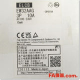 Japan (A)Unused,EW32AAG-3P010 3P 10A 15mA 漏電遮断器,Earth Leakage Breaker 3-Pole,Fuji