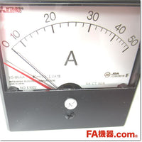 Japan (A)Unused,YS-8NAA 5A 0-50A 50/5A BR  交流電流計 赤針付き,Ammeter,MITSUBISHI