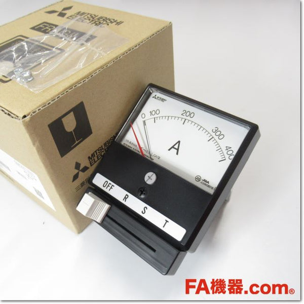 Japan (A)Unused,YR-8UNAA 5A 3T 0-400A 400/5A BR  切換スイッチ付計器  交流電流計 赤針付き
