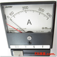 Japan (A)Unused,YR-8UNAA 5A 3T 0-400A 400/5A BR Japanese electronics,Ammeter,MITSUBISHI 