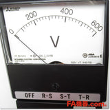Japan (A)Unused,YR-8UNAV 150V 0-600V 440/110V  切換スイッチ付計器 交流電圧計,Voltmeter,MITSUBISHI