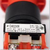 Japan (A)Unused,AR22V0R-11R φ22 非常停止用押しボタンスイッチ 大形 1a1b,Emergency Stop Switch,Fuji