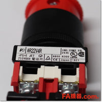 Japan (A)Unused,AR22V4R-11R φ22 非常停止用押しボタンスイッチ 中形 1a1b,Emergency Stop Switch,Fuji