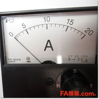 Japan (A)Unused,FS-80AS 20A 0-20A CT20/5A 切換スイッチ付交流電流計,Ammeter,Fuji