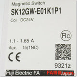 Japan (A)Unused,SK12GW-E01K1P1 DC24V 1.1-1.65A 1b 電磁開閉器,Irreversible Type Electromagnetic Switch,Fuji