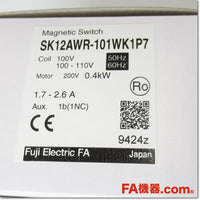 Japan (A)Unused,SK12AWR-101WK1P7 AC100V 1.7-2.6A 1b×2 可逆形電磁開閉器,Irreversible Type Electromagnetic Switch,Fuji