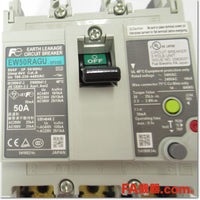 Japan (A)Unused,EW50RAGU-3P050 Japanese equipment 3P 50A 30mA Japanese equipment,Earth Leakage Breaker 3-Pole,Fuji 