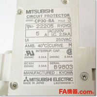 Japan (A)Unused,CP30-BA 3P 1-M 5A circuit protector 3-Pole,MITSUBISHI 