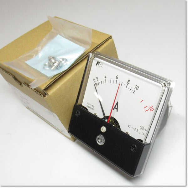 Japan (A)Unused,FSN-80 交流電流計 0-10-30A ダイレクト計器 3倍延長 赤針付