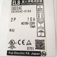 Japan (A)Unused,EG32AC 2P 10A 15mA WA 漏電遮断器 補助スイッチ付き,Earth Leakage Circuit Breaker 2-Pole,Fuji