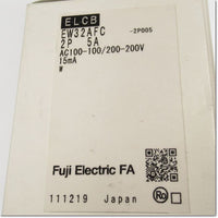 Japan (A)Unused,EW32AFC-2P005 circuit breaker 2P 5A 15mA circuit breaker,Earth Leakage Circuit Breaker 2-Pole,Fuji 