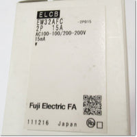Japan (A)Unused,EW32AFC-2P015 漏電遮断器 2P 15A 15mA 補助スイッチ付き,Earth Leakage Circuit Breaker 2-Pole,Fuji