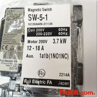 Japan (A)Unused,SW-5-1 AC200V 12-18A 1a1b 電磁開閉器,Irreversible Type Electromagnetic Switch,Fuji