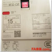 Japan (A)Unused,NF32-CVF 3P 15A ノーヒューズ遮断器,MCCB 3 Poles,MITSUBISHI 