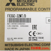 Japan (A)Unused,FX3GC-32MT/D シーケンサ基本ユニット DC電源 DC入力16点 トランジスタ出力16点,Main Module,MITSUBISHI