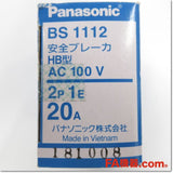 Japan (A)Unused,BS1112 2P1E 20A AC100V Japanese equipment,MCCB 2-Pole,Panasonic 
