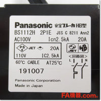 Japan (A)Unused,BS1112H 2P1E 20A AC100V 安全ブレーカ,MCCB 2-Pole,Panasonic