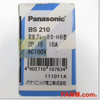 Japan (A)Unused,BS210 2P1E 10A AC100V 安全ブレーカ,MCCB 2-Pole,Panasonic
