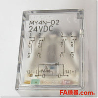 Japan (A)Unused,MY4N-D2 DC24V ミニパワーリレー,Mini Power Relay <MY>,OMRON