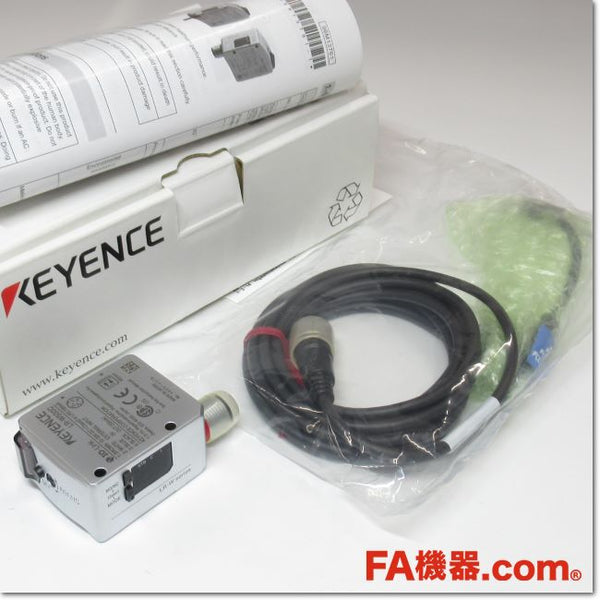 Japan (A)Unused,LR-W500C アンプ内蔵型ホワイトスポット光電センサ M12コネクタタイプ + センサ-コントローラ間ケーブル M12コネクタ 4ピンタイプ用[OP-88025]付き