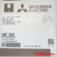 Japan (A)Unused,NV125-CVF 3P 125A 100/200/500mA 漏電遮断器,Earth Leakage Breaker 3-Pole,MITSUBISHI 