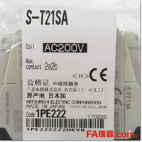 Japan (A)Unused,S-T21SA AC200V 2a2b 電磁接触器 サージ吸収器[UT-SA21]付き,Electromagnetic Contactor,MITSUBISHI