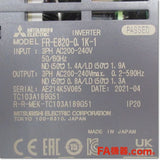 Japan (A)Unused,FR-E820-0.1K-1 インバータ 三相200V モニタ出力FMタイプ,MITSUBISHI,MITSUBISHI