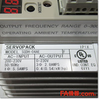 Japan (A)Unused,SGDH-04AE ACサーボパック 単相200V 0.4kW,Σ Series Amplifier Other,Yaskawa