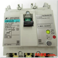 Japan (A)Unused,EW32AAG-3P030 4B 漏電遮断器 3P 30A 30mA,Earth Leakage Breaker 3-Pole,Fuji