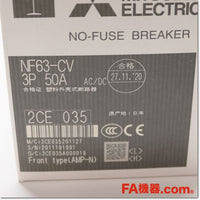 Japan (A)Unused,NF63-CV 3P 50A ノーヒューズ遮断器,MCCB 3 Poles,MITSUBISHI 