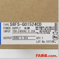 Japan (A)Unused,S8FS-G01524CD スイッチング・パワーサプライ 24V 0.65A カバー付き/DINレール取りつけ,DC24V Output,OMRON