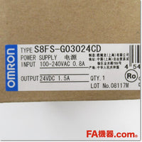 Japan (A)Unused,S8FS-G03024CD スイッチング・パワーサプライ DINレール取付タイプ 24V 1.5A,DC24V Output,OMRON