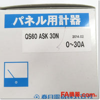 Japan (A)Unused,QS60 ASK 30N パネル用計器 交流電流計 30A 0-30-90A  直接接続タイプ 三倍延長 赤針付き,Ammeter,KASUGA