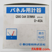 Japan (A)Unused,QS60 DAK 001MNX パネル用計器 直流電流計 0-40A  直接接続タイプ赤針付き,Ammeter,KASUGA