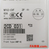 Japan (A)Unused,NF63-CVF 3P 60A  ノーヒューズ遮断器,MCCB 3 Poles,MITSUBISHI