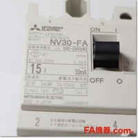 Japan (A)Unused,NV30-FA 3P 15A 30mA 漏電遮断器,Earth Leakage Breaker 3-Pole,MITSUBISHI