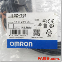 Japan (A)Unused,E3Z-T61 5m アンプ内蔵形光電センサ 透過形 入光ON/遮光ON切替式,Built-in Amplifier Photoelectric Sensor,OMRON