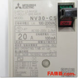 Japan (A)Unused,NV30-CS 3P 20A 100mA Japanese equipment,Earth Leakage Breaker 3-Pole,MITSUBISHI 