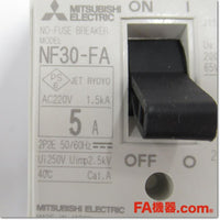 Japan (A)Unused,NF30-FA 2P 5A Fujitsu,MCCB 2-Pole,MITSUBISHI 