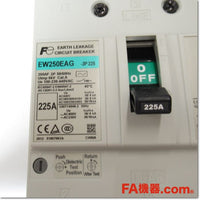 Japan (A)Unused,EW250EAG-3P225 Japanese 3P 225A 30mA,Earth Leakage Breaker 3-Pole,Fuji 