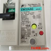 Japan (A)Unused,EW32AAG-2P015A 2P 15A 15mA 漏電遮断器,Earth Leakage Circuit Breaker 2-Pole,Fuji