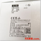 Japan (A)Unused,EW32AAG-3P020 漏電遮断器 3P 20A 30mA,Earth Leakage Breaker 3-Pole,Fuji