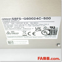 Japan (A)Unused,S8FS-G60024C-500 スイッチング・パワーサプライ DC24V 27A カバー付き,DC24V Output,OMRON