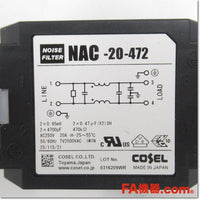 Japan (A)Unused,NAC-20-472 ノイズフィルタ 20A,Noise Filter / Surge Suppressor,COSEL