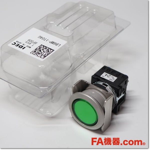 Japan (A)Unused,LB6MP-1T04G フラッシュシルエット 表示灯 丸形メタル調 AC/DC24V LED